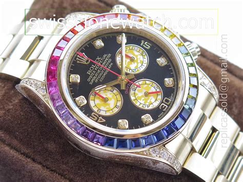 rolex daytona cosmograph rainbow replica|rolex rainbow daytona original price.